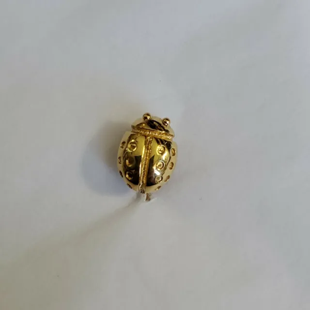 Monet Gold Color Metal Ladybug Stick Pin