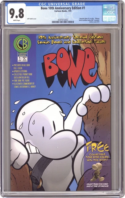 BONE 10° ANNIVERSARIO Edizione 1N Newsstand Figura PVC Non Inclusa CGC ...