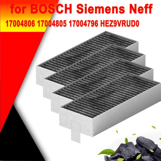 4 filtri ai carboni attivi per Siemens HZ9VRCR0 17004796