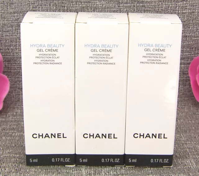 CHANEL Hydra Beauty Gel Creme 15 ml 🎀 Hydration Protection Radiance 3 x 5 ml