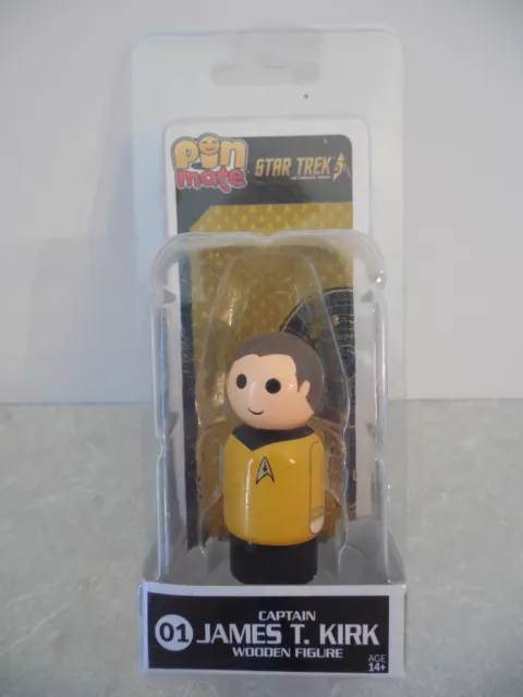Pin Mate Star Trek, Captain James T. Kirk Wooden Figure, 01, New In Package!