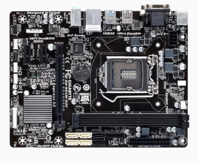 Gigabyte Technology GA-B85M-D2V Motherboard 1150 DDR3 M-ATX B85 USB3.0 3