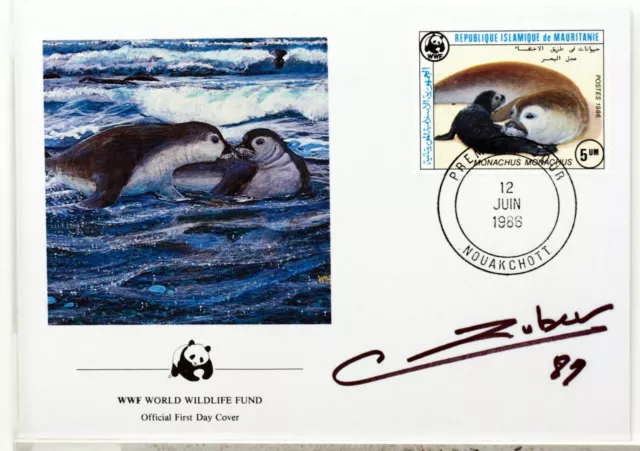 1986 Mauritanie Enveloppe   Fdc  1Er Jour  Wwf Animaux Phoques  X198 2