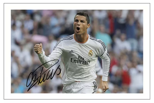 Cristiano Ronaldo Real Madrid Signed Autograph Photo Print  Soccer