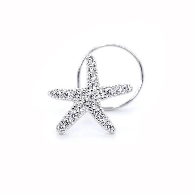 Pure 92.5 Sterlingsilber Sternform Schöne Draht Nase Nadel Für Damen & Mädchen