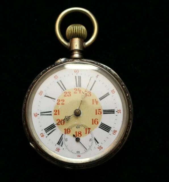 Montre à Gousset Ancienne – Argent 800 – Mécanique Breguet – Monnier Genève – Année 1900