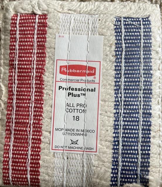 Genuine Rubbermaid U711250WH00 Professional Plus All Pro Cotton 18 Mop Head