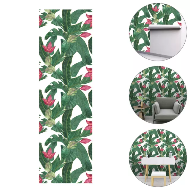 Autocollant Mural Auto-adhésif Papier Peint Floral Vert Décorer Amovible