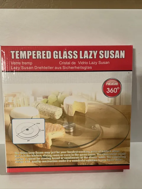 Tempered Glass Lazy Susan - 10”