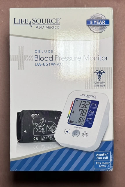 MONITOR DE PRESIÓN Arterial Ua-651W-Ac Accufit Fuente De Vida EUR 11,02 ...