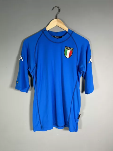 ITALY World Cup 2002 Home Football Shirt KAPPA National Team Jersey Blue Size L