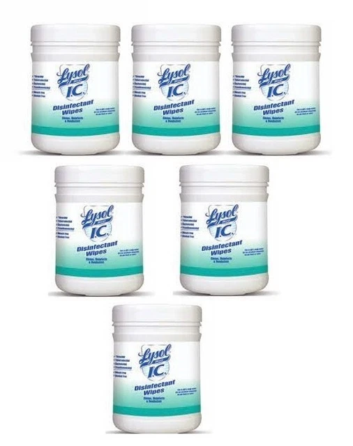 6 I.C Tuberculocidal, Virucidal & Bactericidal Wipes for Hospitals & Meet OSHA
