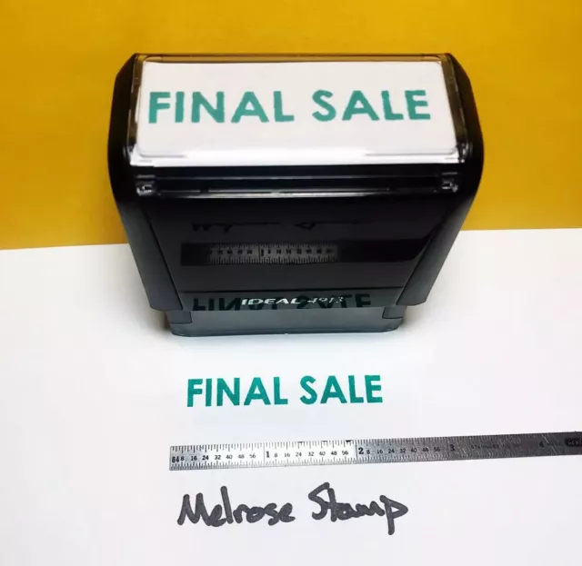 Final Sale Rubber Stamp Green Ink Self Inking Ideal 4913