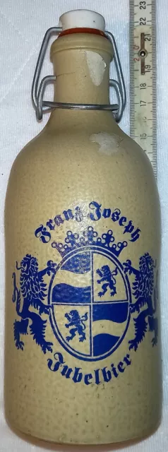 🍺 Franz Joseph Jubelbier Obergärig Tonflasche Steingut Flasche leer 0,5 L   ✨