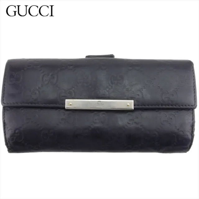 [Japan Used Wallet] Gucci Long Wallet Brand Hook Women Mens Outlet Springlife Fo