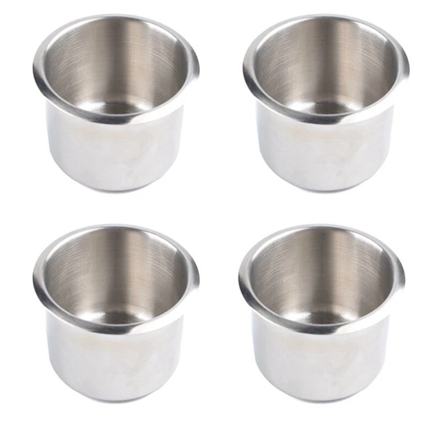 4Pcs Universal Marine Boat Cup Holder 68X55mm Stainless Steel Drop in Drink CuO1