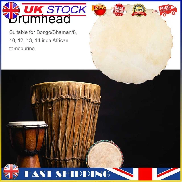 Drum Goat Skin Head for African Tambourine Percussion Drum Part (Diameter 370mm)