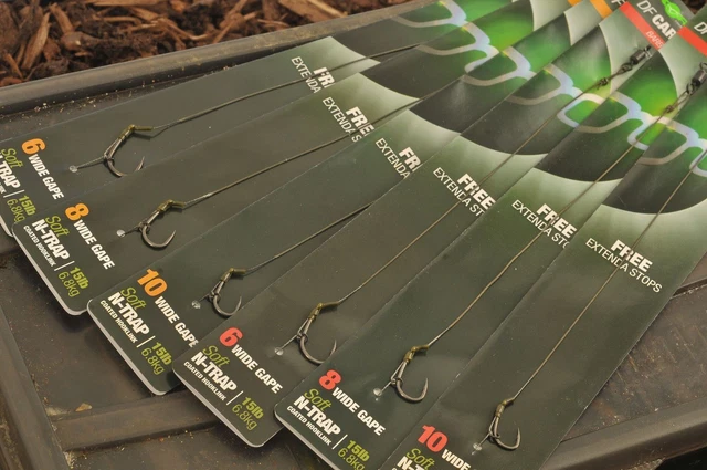 Korda N Trap DF Rig All Sizes Barbed/Barbless Wide Gape Carp Fishing