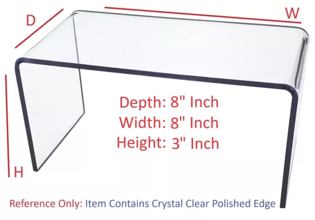 T'z Tagz Any 8-Inch-Deep Clear Acrylic Riser Display Stand New 2 Pack Variation