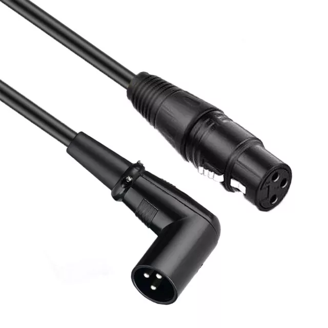 Robuster abgeschirmter XLR-Kabel rechter Winkel Stecker auf Buchse Stecker 50 cm Länge