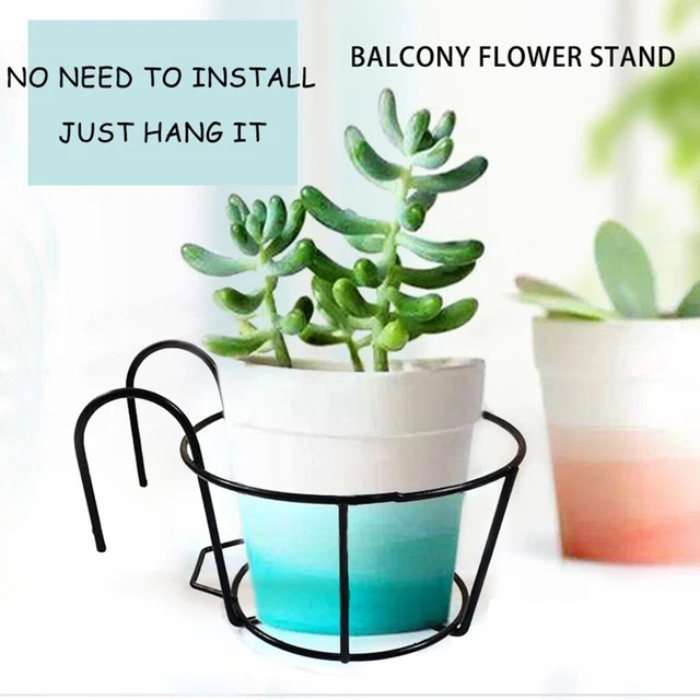 Hängende Eisen Kunst Blumentopf Stand Home Pflanzenhalter Balkon Runde Blumentop