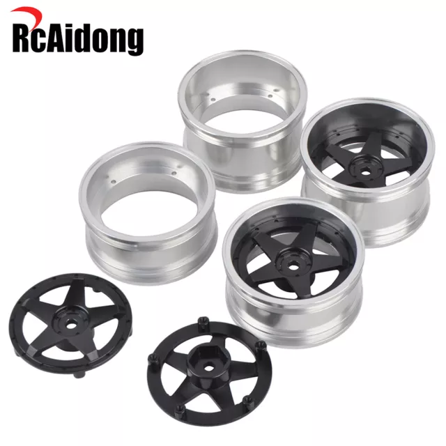 Alu 32mm/26mm Wheels for 1/10 Touring Car Tire Tamiya Porsche 934 Vailant TA02SW