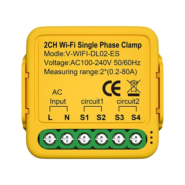 Smart Power Monitoring for Home Appliances Tuya Smart 2 Way WiFi Switch