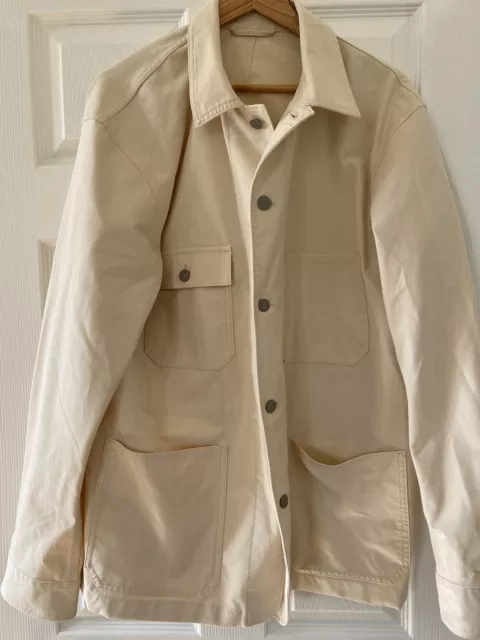 Uniqlo Men’s Cream Chore Jacket Shirt Shacket Size XL