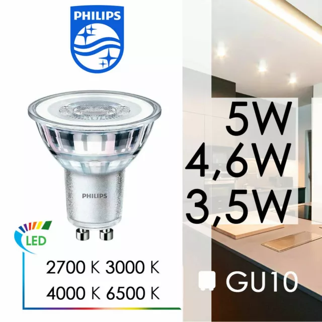 Ampoule spot à LED Philips | Culot GU10 | COREPRO | 2700K-6500K