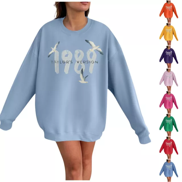 Women's 1989 Sweatshirts Crewneck Pullover Sweater Casual Loose Blouse T-Shirts