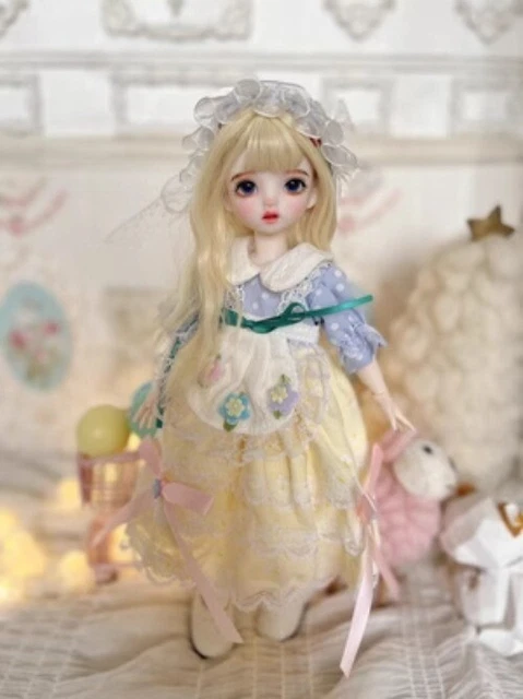 Kids Gift Pretty Girl 1/6 BJD Doll Full Set Ball Jointed Eyes Dress Makeup Toys