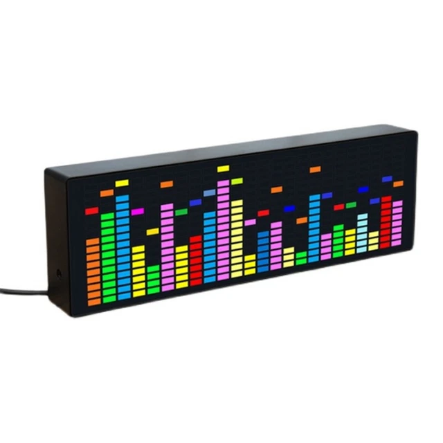 LED Music Rhythm Lights Speech Sensor 1624 RGB Atmospheric Level Display C3E1