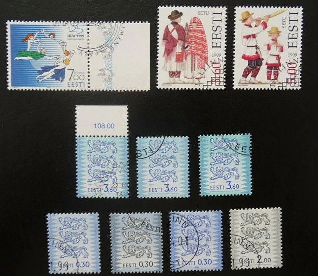 Estland Mi 353+354-355+356 I+II+357-358I+II+III , Sc 368+369-70, Ersttagsstempel