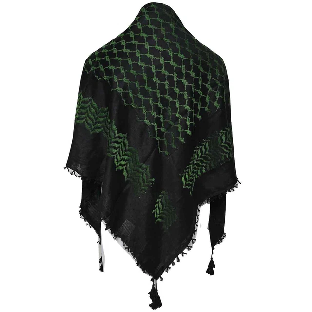 Shemagh Arabe écharpe Arafat Keffieh Violet Avec Franges Unisexe
