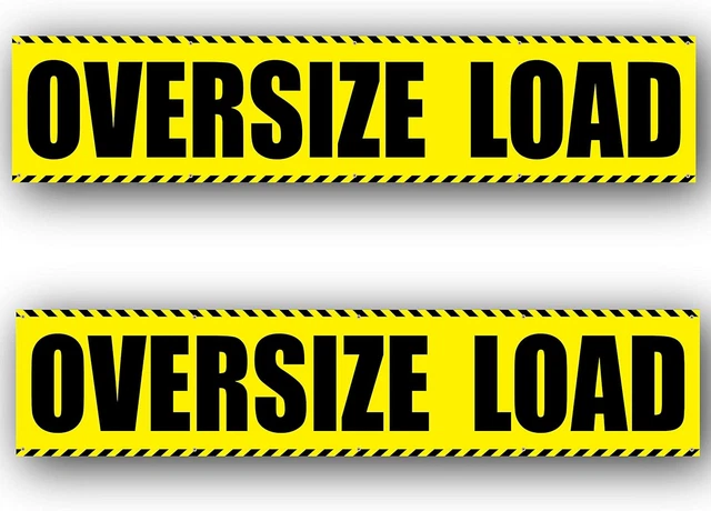 Oversize Load Banner Sign for Trucks W/Grommets - 2 Pack (12? X 60?)