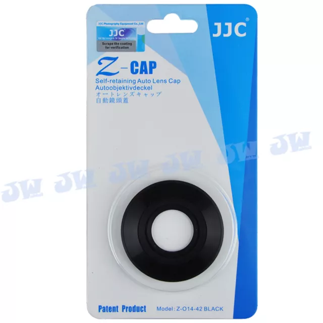 JJC Auto Open Lens Cap for Olympus M.ZUIKO DIGITAL ED 14-42mm f/3.5-5.6 EZ Black