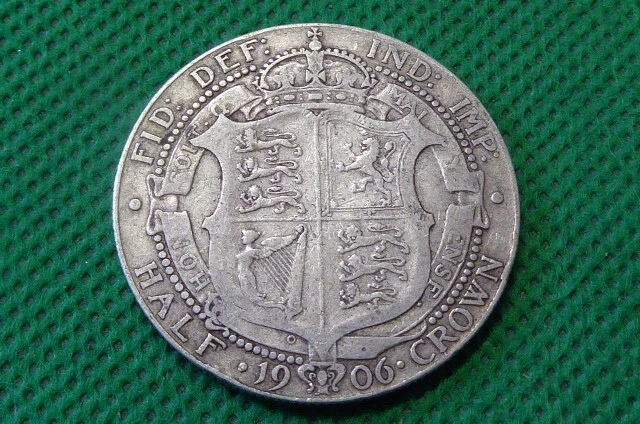 Edward Vii , Silver Half Crown , 1906  (T680)
