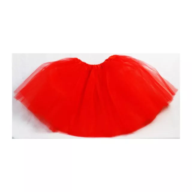 Quality Ladies Girls Kids TUTU Skirt Fancy Skirt Dress Up Party 3 Layers Red