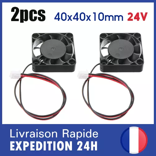 2x Ventilateur 4010 axial 40*40*10mm 24V pour Creality CR10 Ender 3 Alfawise...