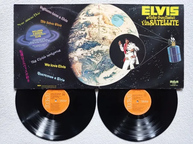 2 LP 33T ELVIS PRESLEY "Aloha from Hawaii via satellite" FRANCE 1973 -