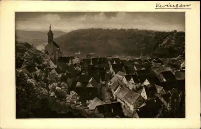VERINGEN Gesamtansicht Totale ~1930 seltener Heimatbeleg im Postkarten-Format