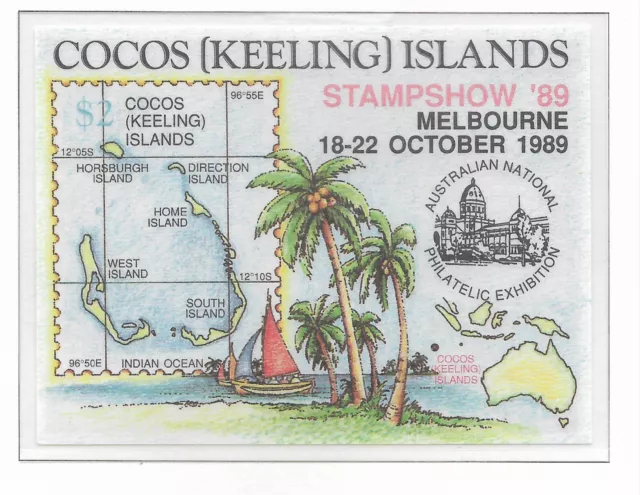 Australia / Cocos (Keeling) Islands Stamps 1989 Melbourne Stampshow 89 M/S MNH