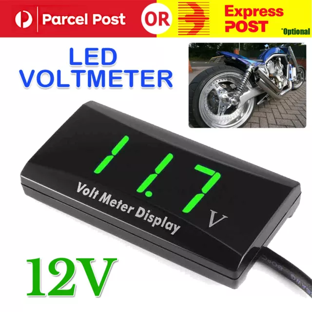 12V LED Digital Monitor Volt Meter Display Battery Gauge Voltage Caravan Cars