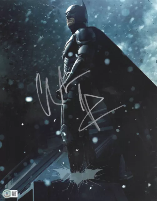 Christian Bale Signed Autograph 11X14 Batman Dark Knight Photo Dc Bas Beckett