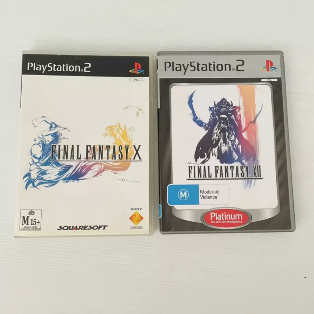Final Fantasy X + XII PlayStation 2 PS2 - Complete With Manuals - Games Bundle