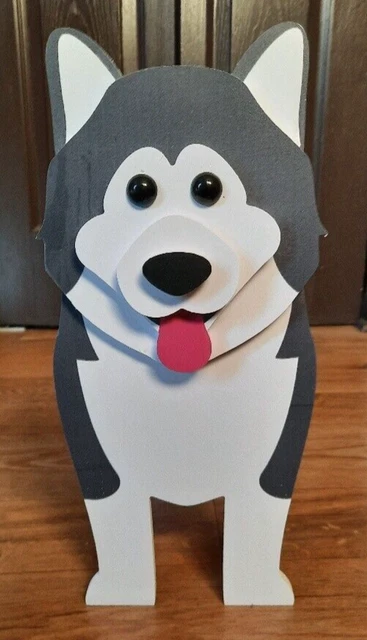 Siberian Husky Dog Plant Stand - New