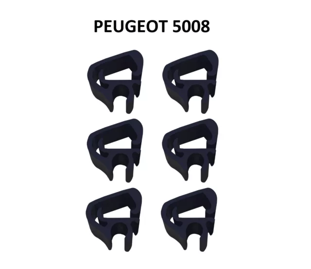 6x clip porta tubo braccio tergicristallo tergicristalli anteriore Peugeot 5008