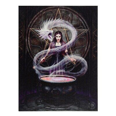The Summoning Fantasy Magic Canvas by Anne Stokes 25x19cm Canvas Picture Art