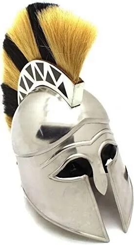 Medieval Warrior Greek Corinthian Wearable Armor Helmet with Plumes & Hairs