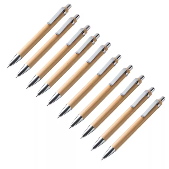 Ensembles De Stylos À Bille Divers Instrument D'ÉCriture En Bois Bambou (Lot fr